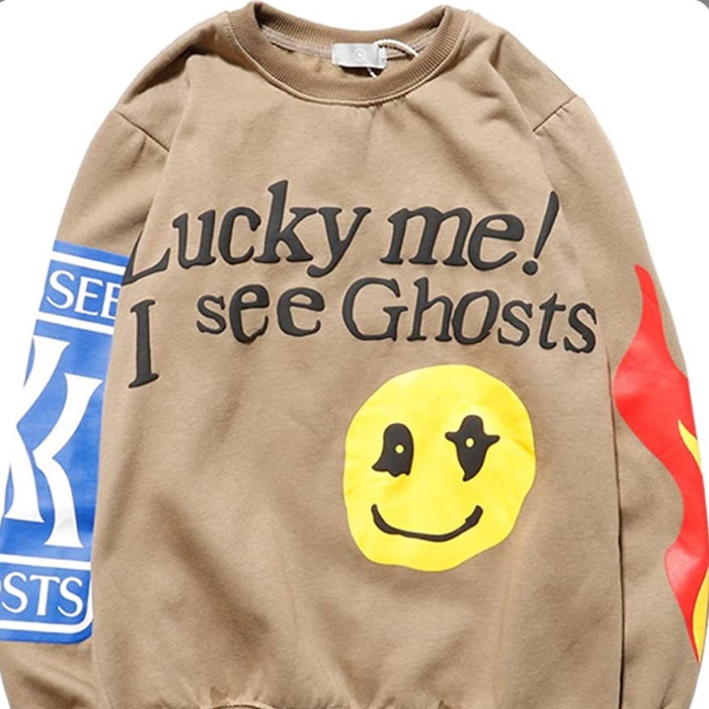 Kanye Hoodie “Lucky Me I See Ghosts” -Size M